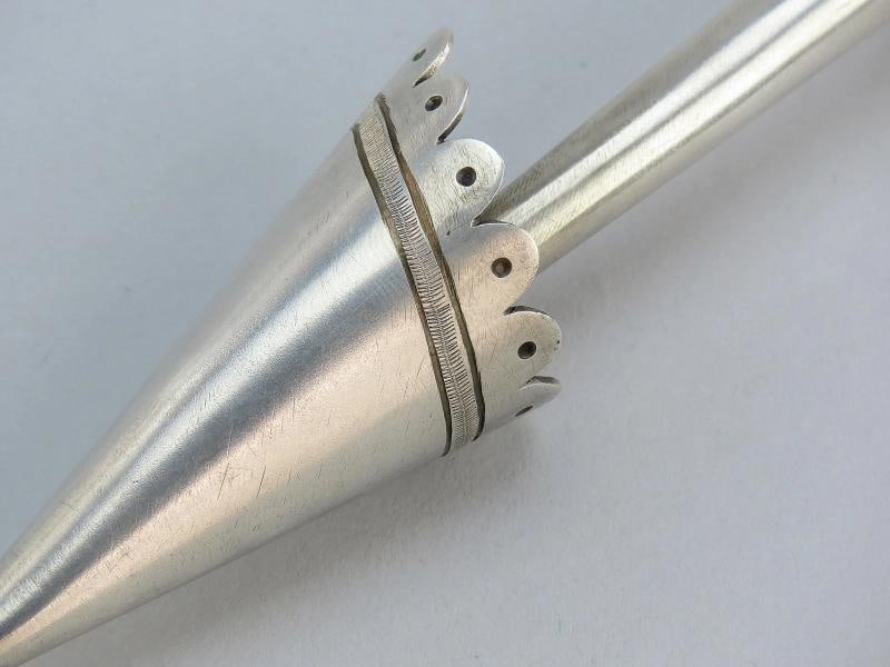 Rare Imperial Russian 1861 84 Silver Yad Torah Pointer St Petersburg Judaica - 6