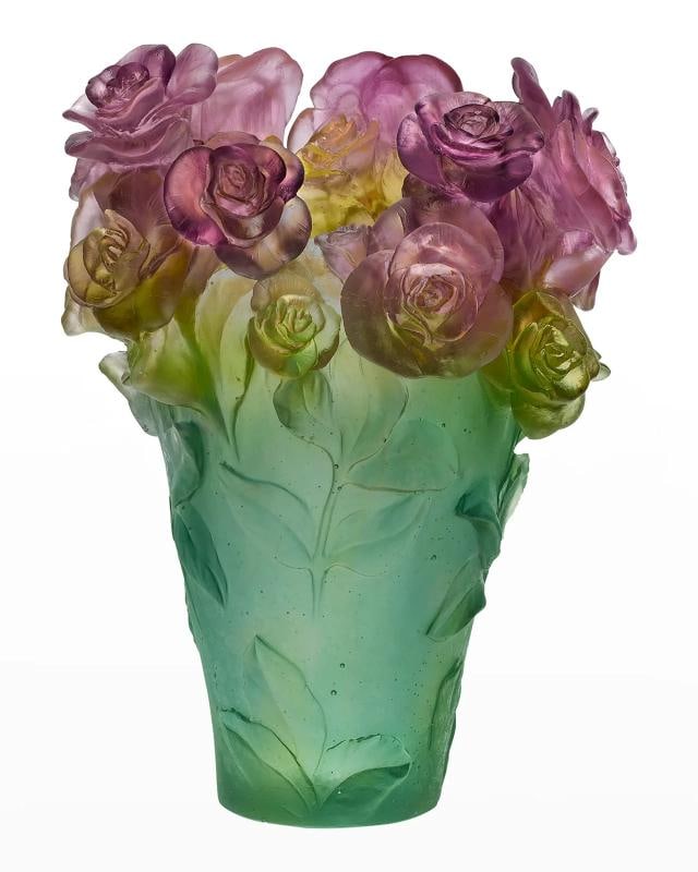 NEW DAUM NUMBERED ED ROSE PASSION GREEN PINK VASE LARGE 05282 BRAND NIB: Condition New A brandnew unused unopened undamaged item in its original packaging where packaging is applicable Packaging should be the same as what is found in a retail store unless the item is handm