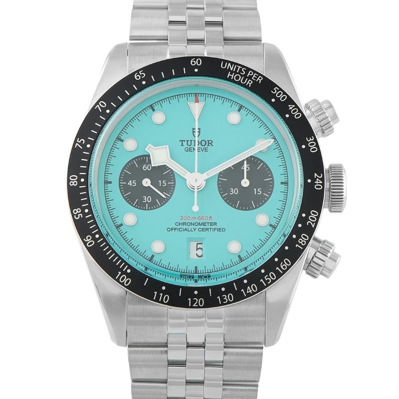 Tudor Black Bay Chrono Turquoise Dial Steel Watch 79360N: Condition Preowned Good This item has been gently used but is in good condition It might have a few signs of wear like light scratches or tarnishing All imperfections should be shown and described