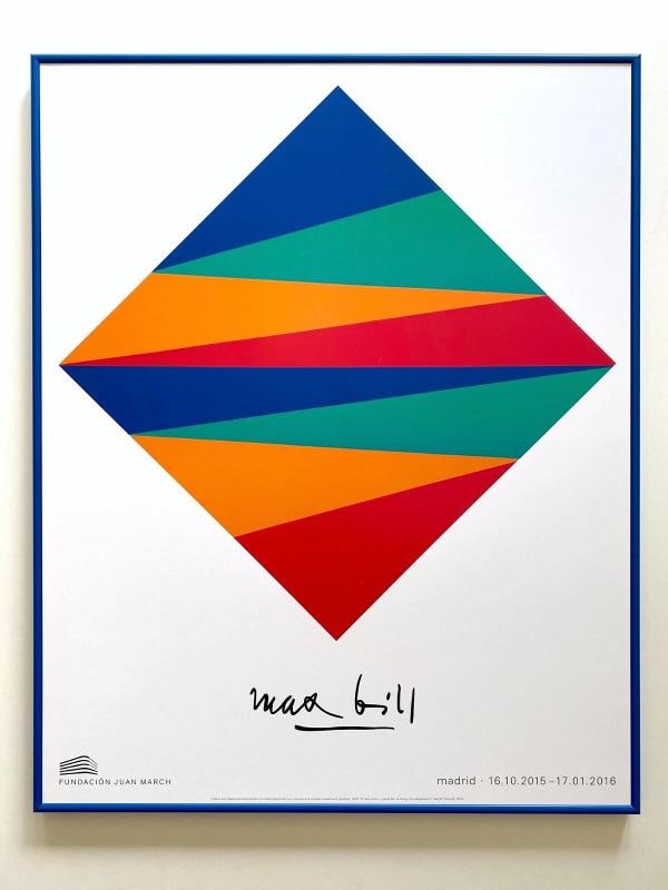 MAX BILL RARE LITHOGRAPH PRINT FRAMED EXHBT POSTER UNITY OF EQUAL COLORS 1972 (1 of 12)