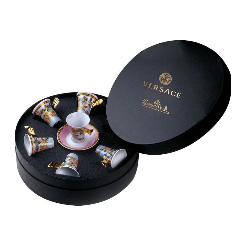 Versace Rosenthal Le Jardin de Versace Set 6 Pcs Espresso Cup Saucer: Condition New A brandnew unused unopened undamaged item in its original packaging where packaging is applicable Packaging should be the same as what is found in a retail store unless the item is handm