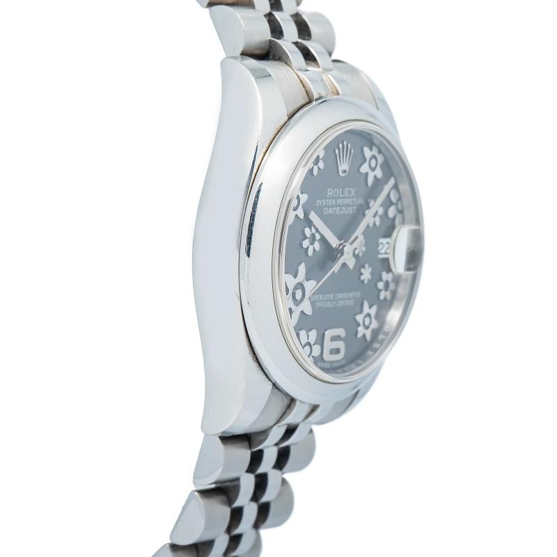 Rolex Datejust 178240 2016 Card Midsize SS Jubilee Grey Floral Dial Auto 31mm - 4