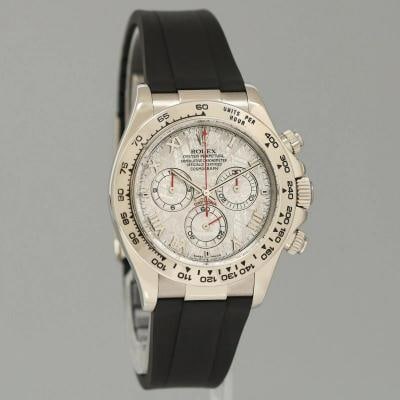 MINT Rolex Daytona White Gold 116519 Meteorite Roman Rubber Watch Box - 3