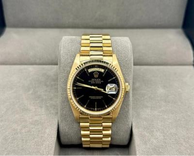 Rolex Day Date President 18038 36mm Black Dial 18K Yellow Gold - 2