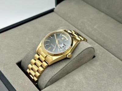 Rolex Day Date President 18038 36mm Black Dial 18K Yellow Gold - 3