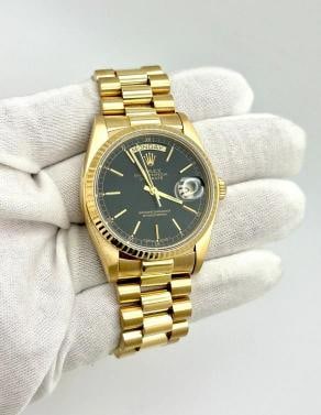 Rolex Day Date President 18038 36mm Black Dial 18K Yellow Gold - 7