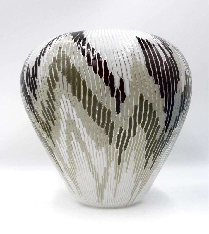 Venini Art Glass Vase by Barbara Del Vicario - Signed From the Flamme Series (1 of 6)