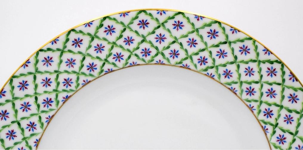 6 Le Tallec Hand Painted French Dinner Plates - Made for Barney's NYC - 4