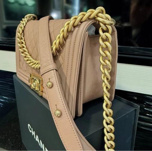 Chanel Old Medium Blush Lambskin Boy Bag quilted (2017-2018) - 3