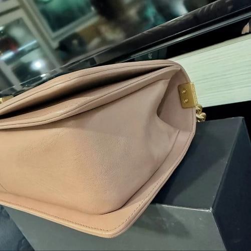 Chanel Old Medium Blush Lambskin Boy Bag quilted (2017-2018) - 7