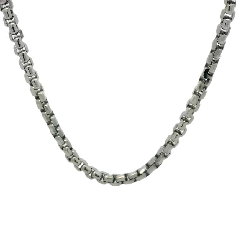 3.5mm Rounded Box Chain In 14K White Gold (1 of 5)