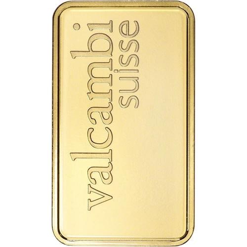 1 oz. Gold Bar - Valcambi Suisse - 999.9 Fine in Assay - 4