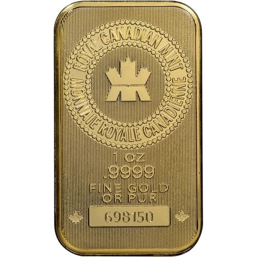 1 oz. Gold Bar - Royal Canadian Mint (RCM) - .9999 Fine in Assay - 3