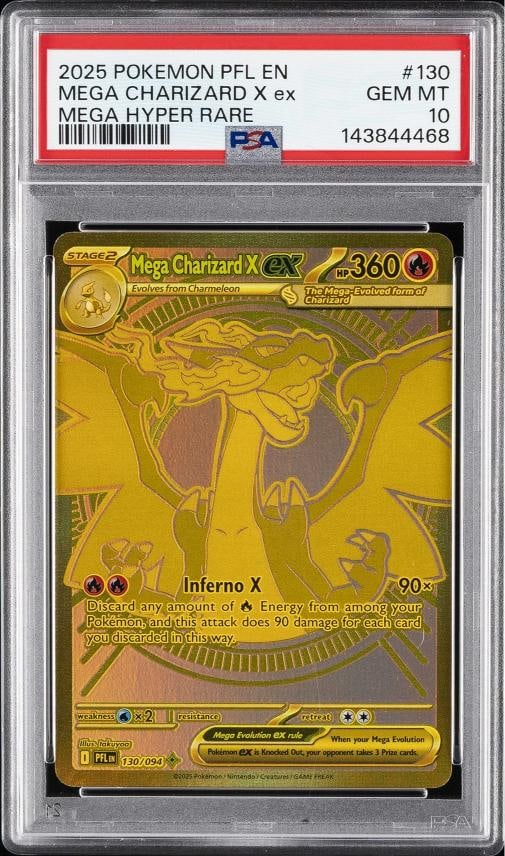 2025 POKEMON PFL EN-PHANTASMAL FLAMES MEGA HYPER RARE MEGA CHARIZARD X EX PSA 10: Condition: Graded - PSA 10: Professionally graded ,Graded: Yes,Set: 2025 POKEMON PFL EN-PHANTASMAL FLAMES,Game: PokÃƒÂ©mon TCG,Character: MEGA CHARIZARD X EX,Card Name: MEGA