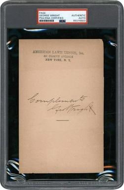 George Wright Signed Autographed Sheet Baseball Hall Of Fame Dec. 1937 (1 of 2)