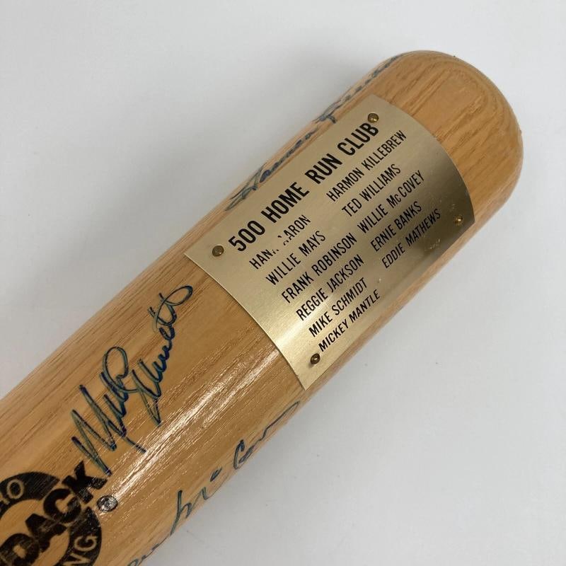 500 Home Run Club Signed Bat Mickey Mantle Ted Williams Willie Mays JSA COA - 4