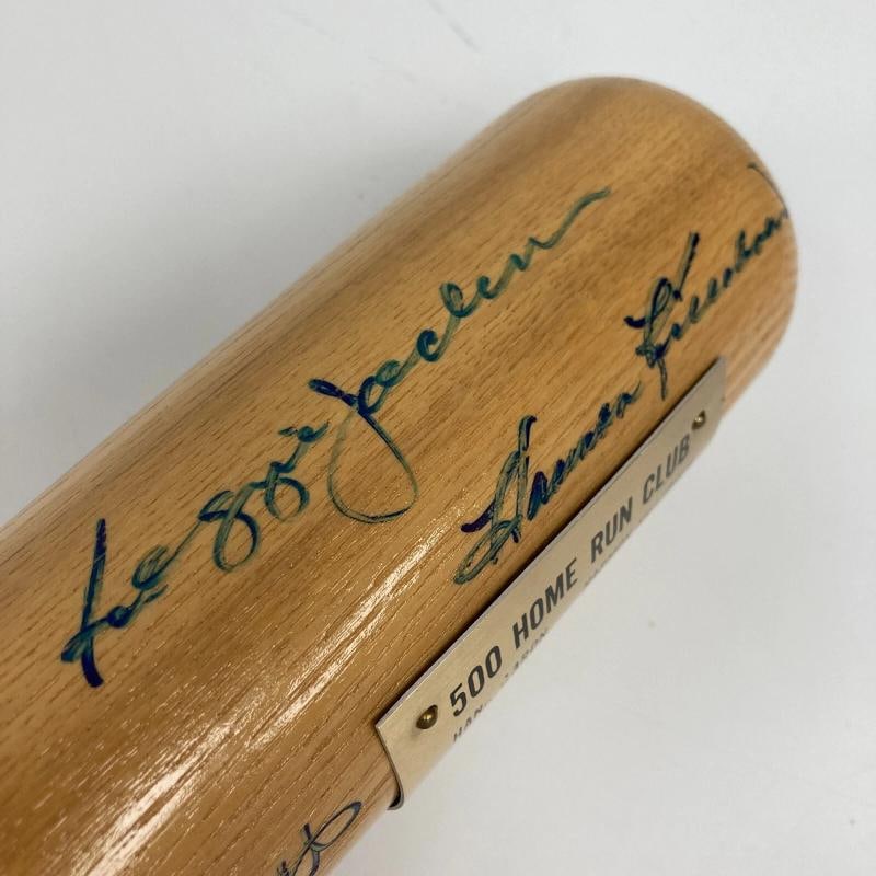 500 Home Run Club Signed Bat Mickey Mantle Ted Williams Willie Mays JSA COA - 6