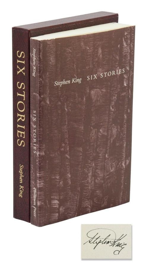 Six Stories ~ by STEPHEN KING ~ Signed Limited First Edition ~ 1st Printing 1997: Author: King, Stephen,Country of Origin: United States of America,Publisher: Philtrum Press,Year Printed: 1997,Special Attributes: 1st Edition, Signed,Binding: Softcover, Wraps,Original/Facsimile: