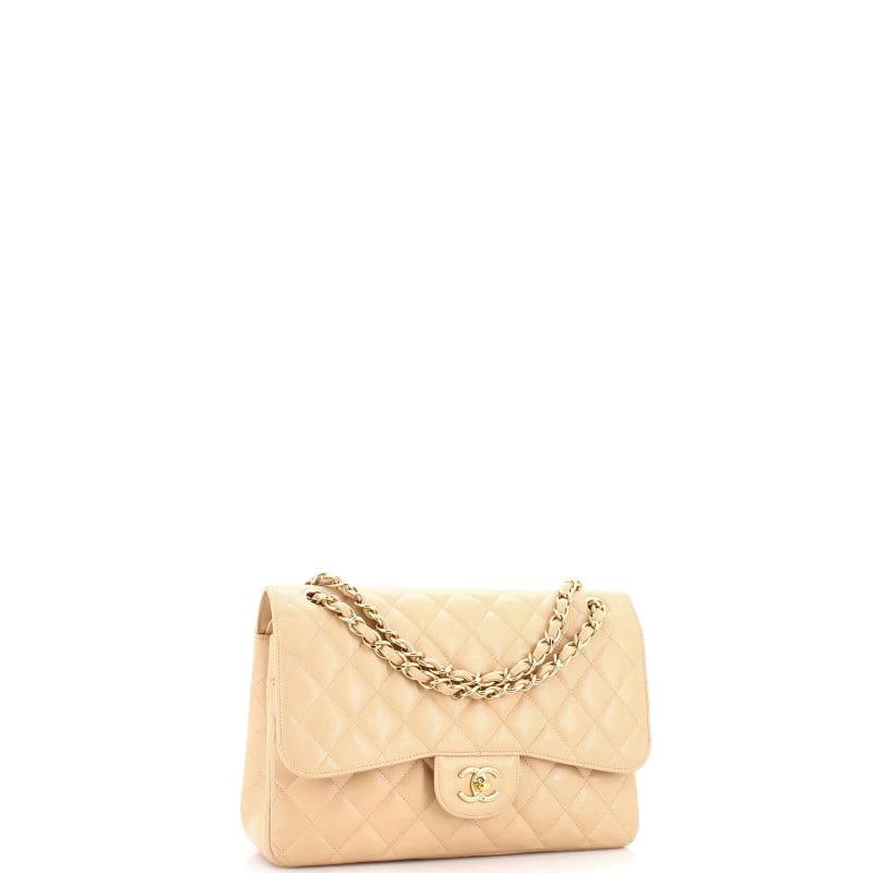 Chanel Classic Double Flap Bag Quilted Caviar Jumbo - 2