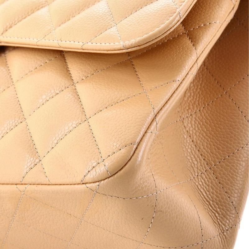 Chanel Classic Double Flap Bag Quilted Caviar Jumbo - 6