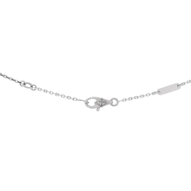Van Cleef & Arpels Sweet Alhambra Butterfly Pendant Necklace 18K White Gold - 4