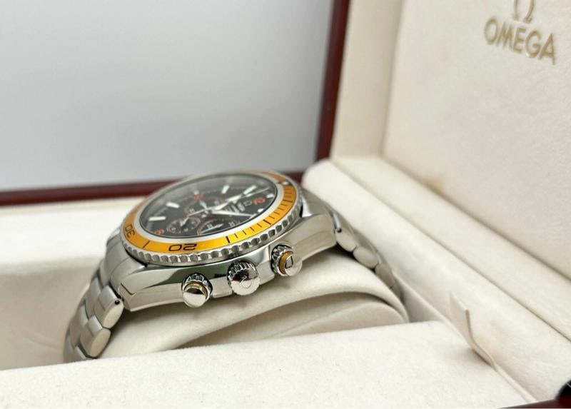 Omega Seamaster Planet Ocean 600M 2218.50.00 45.5mm Orange Bezel Steel Box - 4