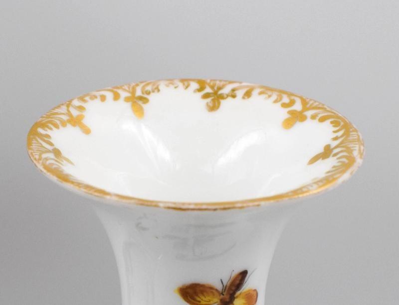 Pair of Dresden Helena Wolfson Hand Painted Bird Vases with A/R Mark - 8