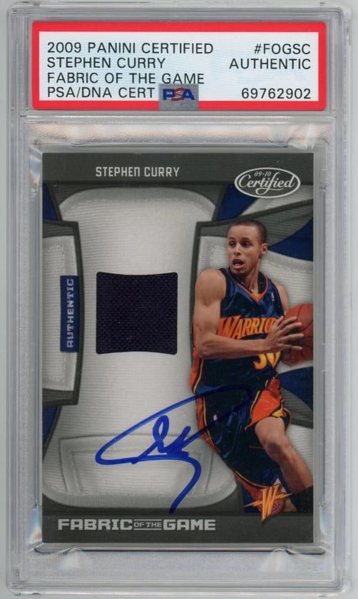 Stephen Curry 2009-10 Signed Certified Fabric Of The Game Rookie Jersey Auto RPA (1 of 2)