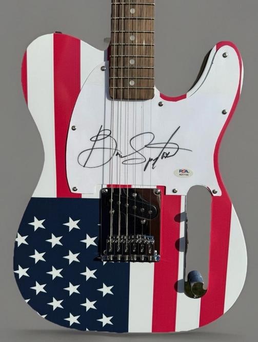 PSA/DNA Bruce Springsteen Autographed "Born In The USA" Fender Telecaster Guitar: Industry: Music,Signed: Yes,Autograph Authentication: Professional Sports (PSA/DNA),Object Type: Guitar & Guitar Pick,Original/Reproduction: Original,Country of Origin: United States 