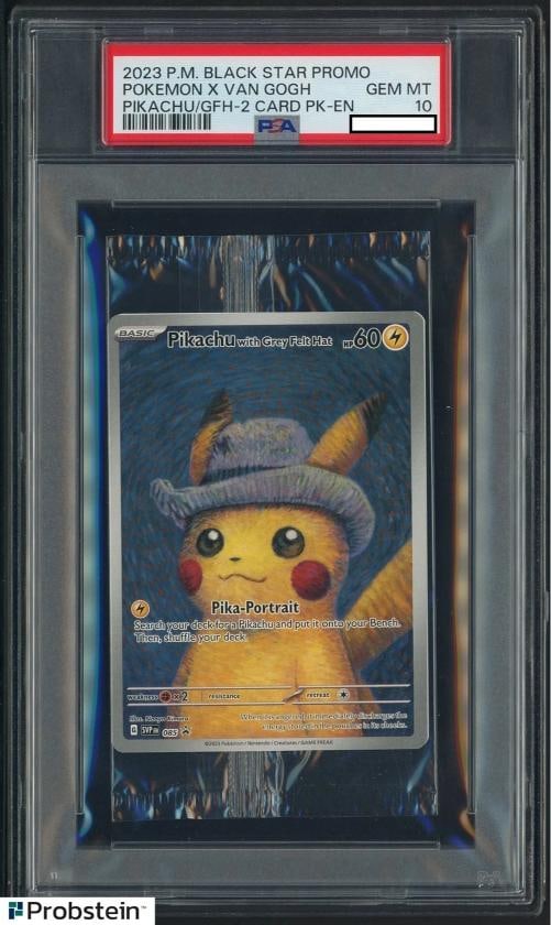Pokemon Pikachu with Grey Felt hat Van Gogh 085 Graded Sealed Promo PSA 10: Condition: Graded - PSA 10: Professionally graded ,Game: PokÃƒÂ©mon TCG,Country of Origin: United States 