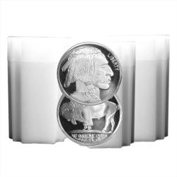 Lot of 60 - 1 Troy oz Buffalo .999 Fine Silver Round 3 Full Rolls: Certification: Uncertified,Brand: SilverTowne Mint,Circulated/Uncirculated: Uncirculated,Metal Content: 60 oz,Fineness: 0.999,Metal: Silver,Grade: Ungraded,Strike Type: Business,Precious Metal Form: