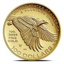 2017-W 1 oz High Relief 225th Anniversary American Liberty Gold Coin - 3