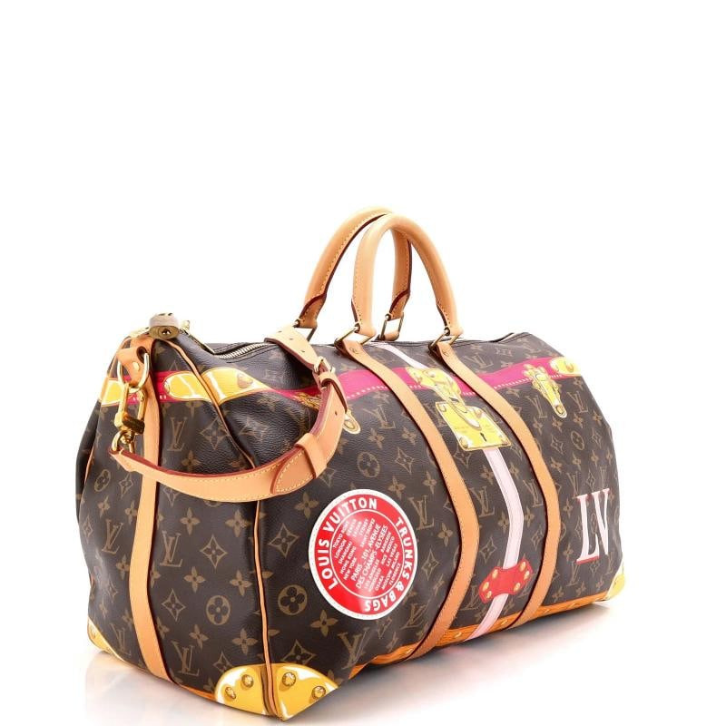 Louis Vuitton Keepall Bandouliere Bag Limited Edition Summer Trunks Monogram - 2