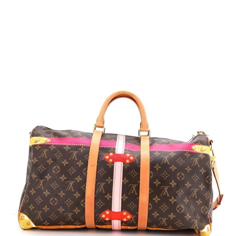 Louis Vuitton Keepall Bandouliere Bag Limited Edition Summer Trunks Monogram - 3