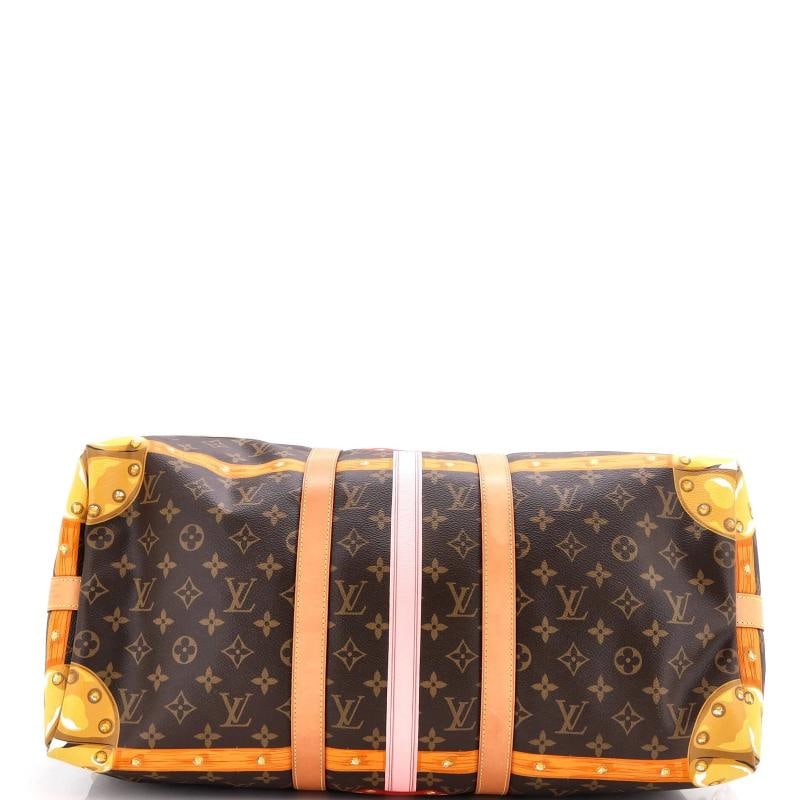 Louis Vuitton Keepall Bandouliere Bag Limited Edition Summer Trunks Monogram - 4