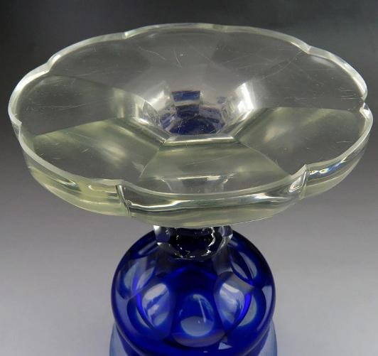 Rare Antique 1860s Bohemian Cut Glass Forest Wildlife Theme Covered Urns - 5