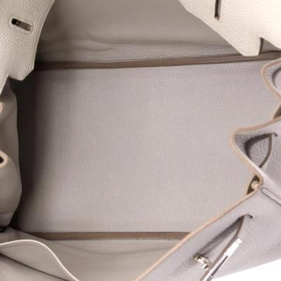 Hermes Birkin Handbag Grey Togo with Palladium Hardware 35 - 6
