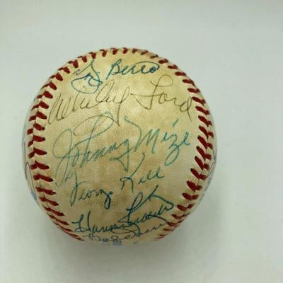 Mickey Mantle Joe DiMaggio Roger Maris Ted Williams Signed Baseball Beckett COA - 5
