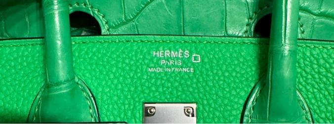 Hermes Birkin 25 Touch Vert Comics Green Togo and Alligator Palladium New 2023 - 6