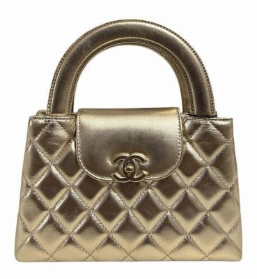 CHANEL Kelly Mini Black Shiny Gold Bag 25 new Purse quilted flap Handbag (1 of 5)