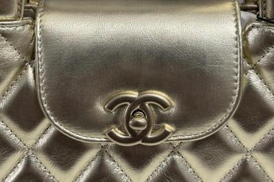 CHANEL Kelly Mini Black Shiny Gold Bag 25 new Purse quilted flap Handbag - 3