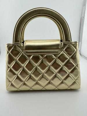 CHANEL Kelly Mini Black Shiny Gold Bag 25 new Purse quilted flap Handbag - 5