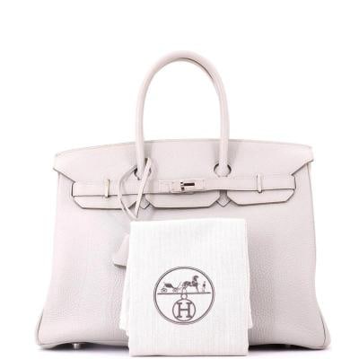 Hermes Birkin Handbag Grey Togo with Palladium Hardware 35 - 2