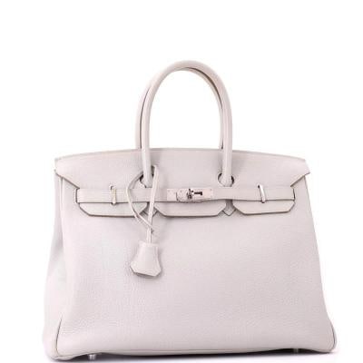 Hermes Birkin Handbag Grey Togo with Palladium Hardware 35 - 3