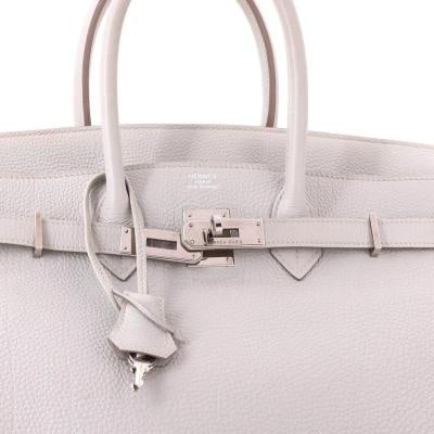Hermes Birkin Handbag Grey Togo with Palladium Hardware 35 - 7