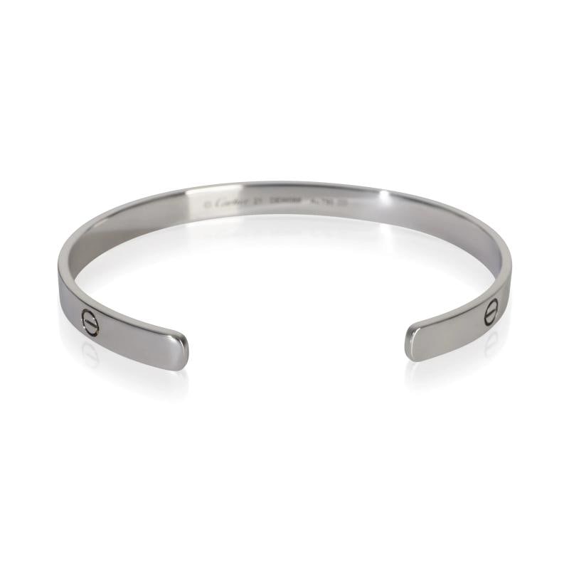 Cartier White Gold Love Cuff Bracelet - 3