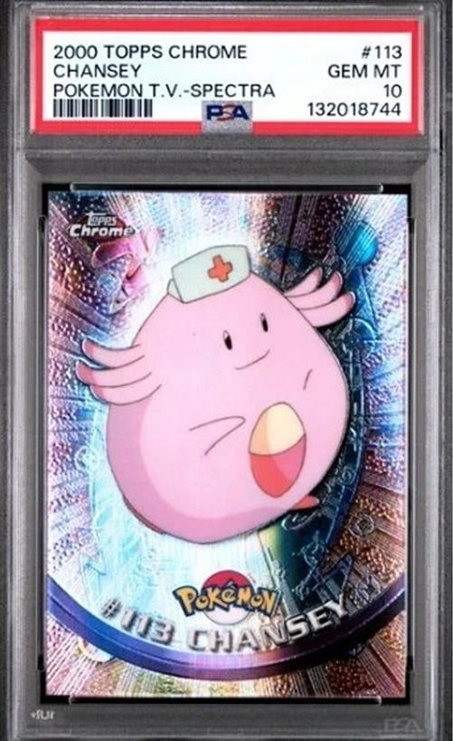 2000 Topps Chrome Pokemon SPECTRA TV Animation Series 2 Chansey #113 PSA 10 GEM (1 of 2)
