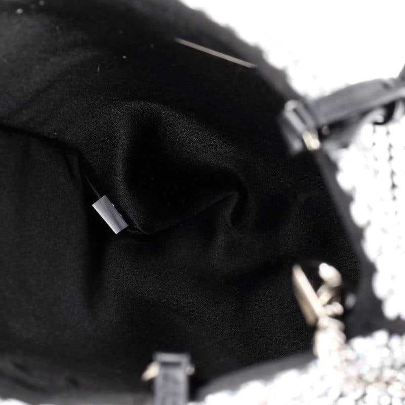 Prada Convertible Open Tote Crystal Embellished Satin Mini - 5