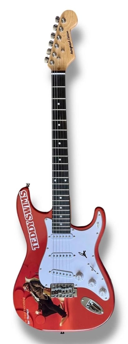 Teddy Swims Signed Guitar Custom Graphics JSA COA I've Tried Everything But - 3