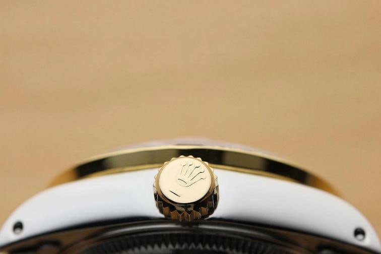 ROLEX LADIES DATEJUST 69173 PINK DIAL 18K YELLOW GOLD DIAMOND RUBY STEEL WATCH - 9